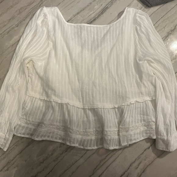 American eagle white blouse top - Picture 2 of 3
